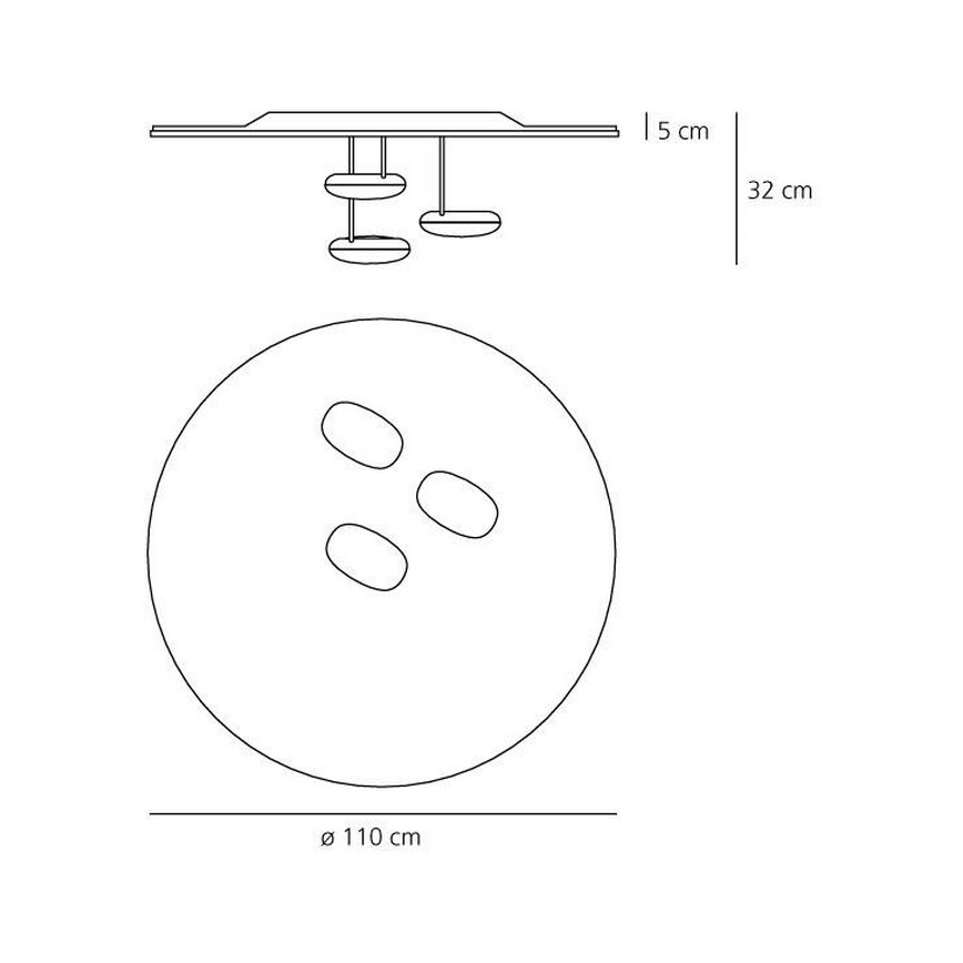 Artemide 1474010A - Přisazené svítidlo DROPLET soffitto LED