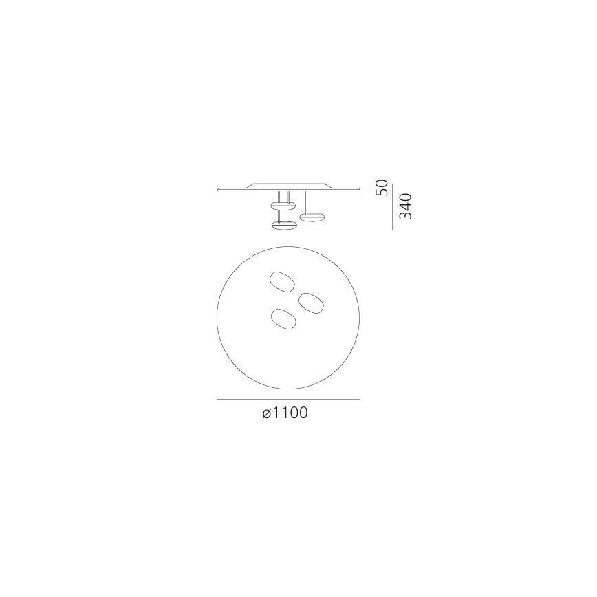 Artemide 1474110A - LED Dimmelhető mennyezeti lámpa DROPLET LED/87W/230V 3000K