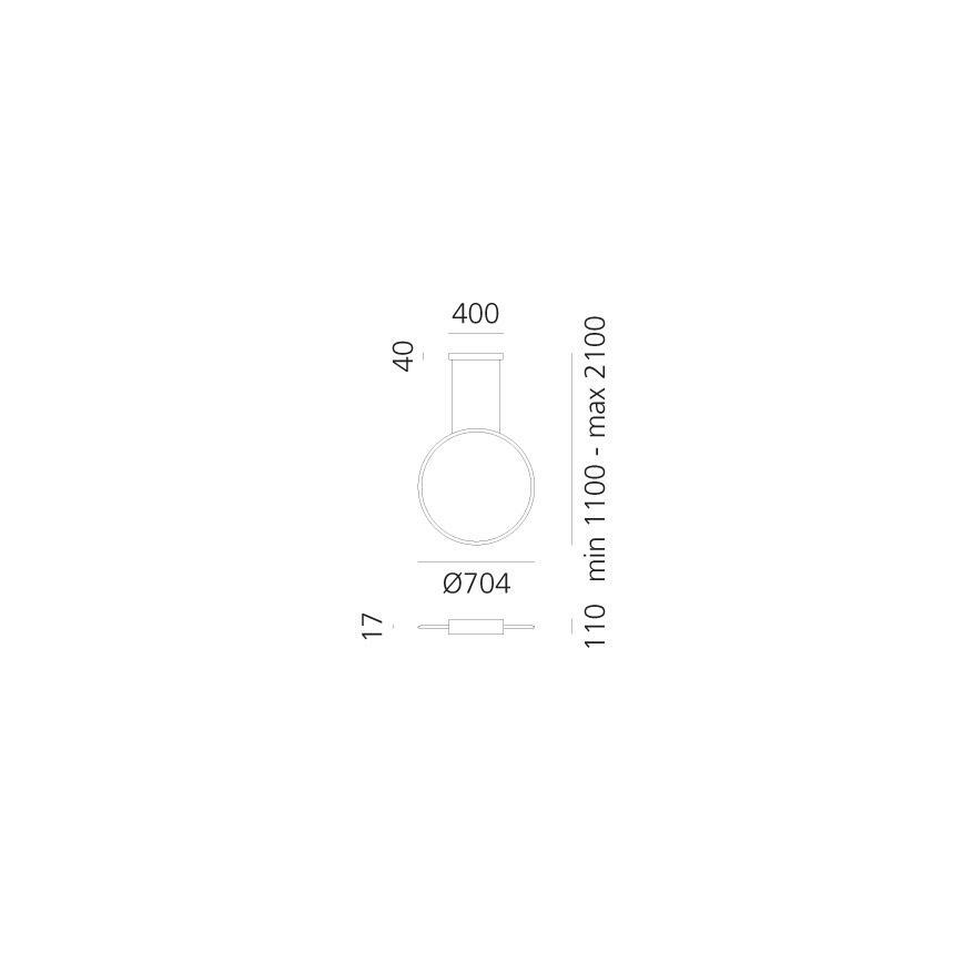 Artemide 1992260APP - LED Dimmelhető csillár zsinóron DISCOVERY LED/50W/230V 2700-6500K bronz