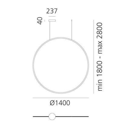 Artemide 1994060APP - LED dimmelhető csillár zsinóron DISCOVERY LED/80W/230V 3000K bronz