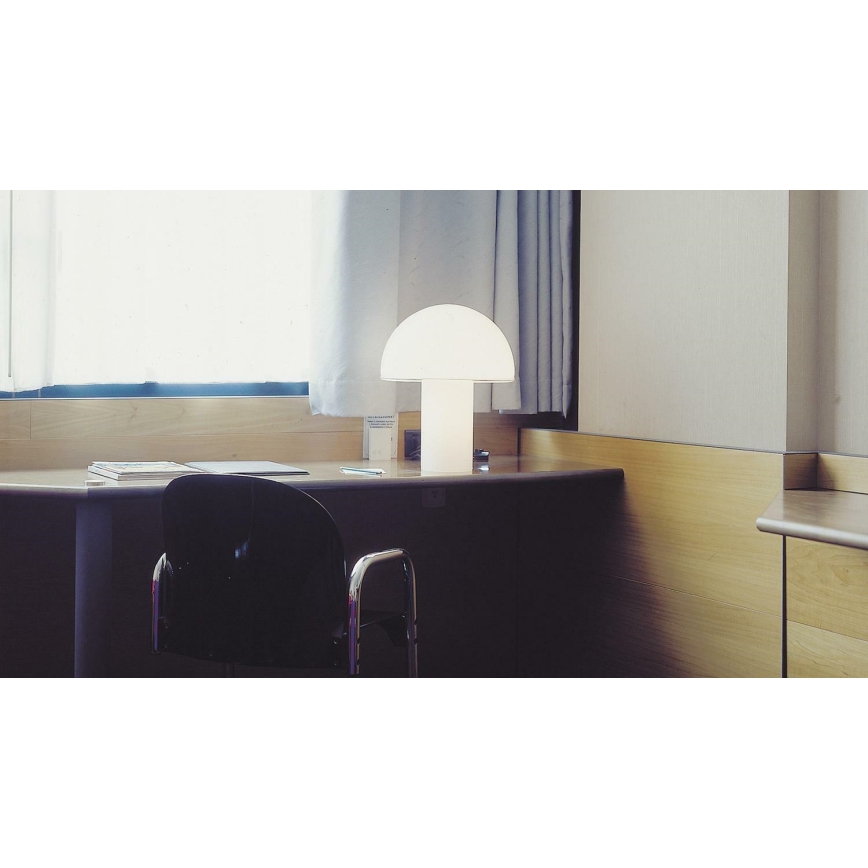 Artemide A006300 - Asztali lámpa ONFALE 1xE14/5W/230V + 1xE27/13W fehér