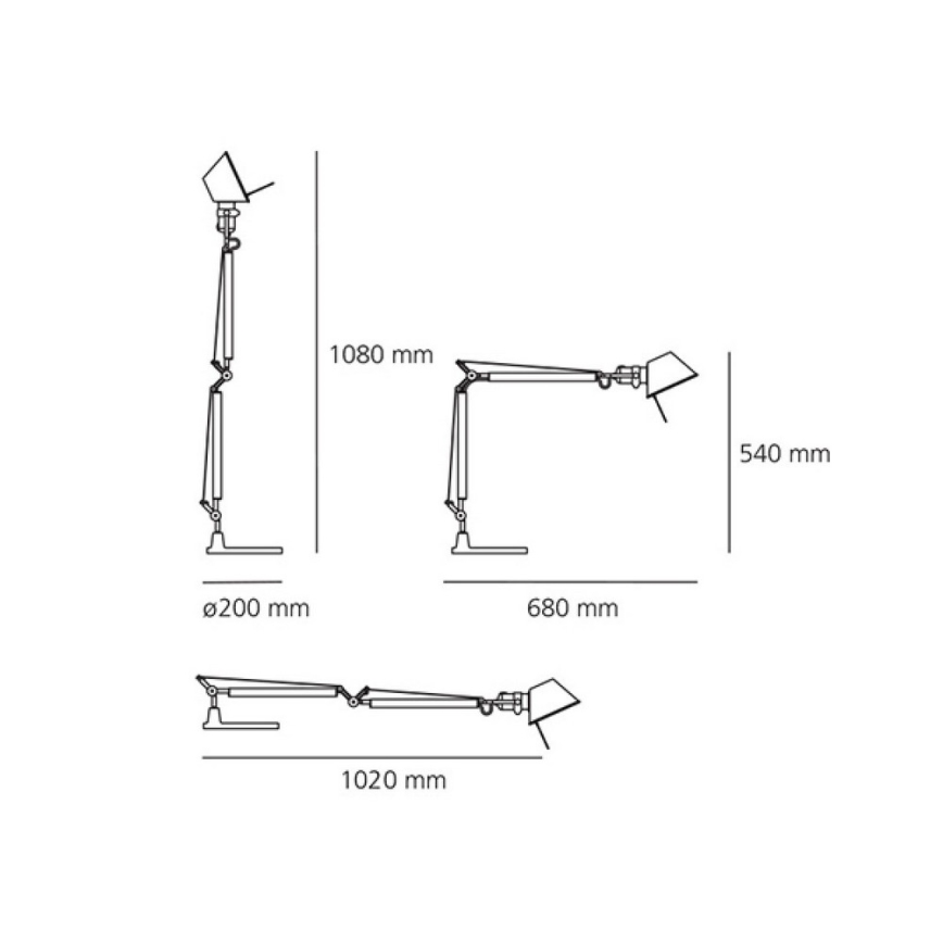 Artemide AT0093A+AT0093B - Asztali lámpa TOLOMEO MINI 1xE27/70W/230V
