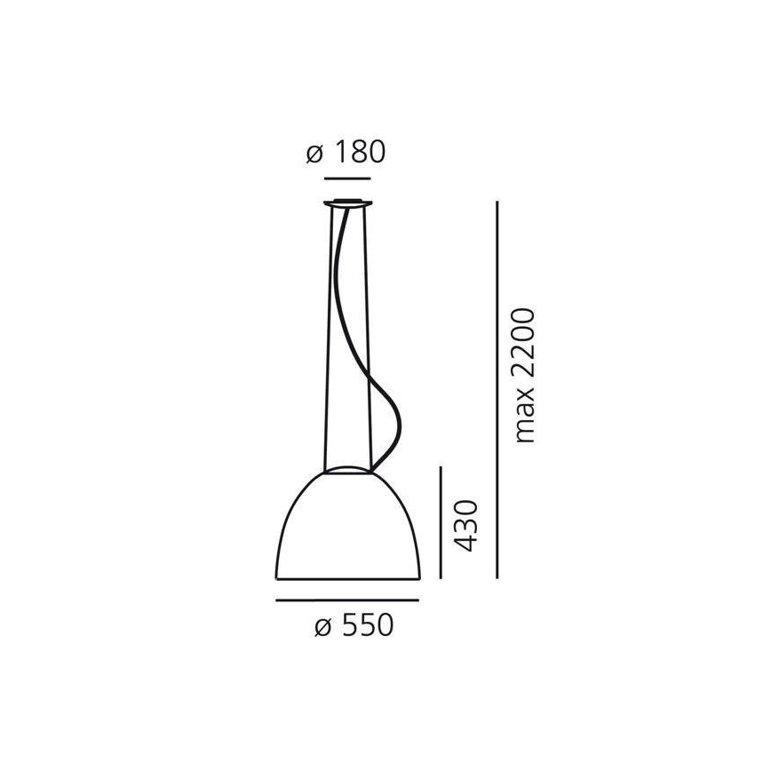 Artemide AR A242100 - Csillár zsinóron NUR 1xE27/205W/230V
