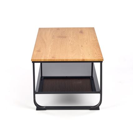 ARTIGA dohányzóasztal 45x105 cm fekete/bézs