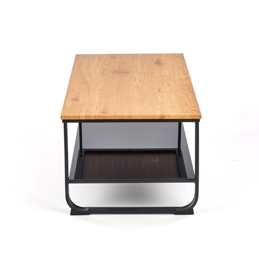 ARTIGA dohányzóasztal 45x105 cm fekete/bézs