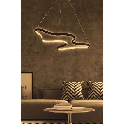 ARTISAN LED csillár kábelen, 36W, 230V, 4000K, fekete