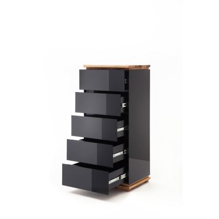 ARVI komód fekete/tölgy