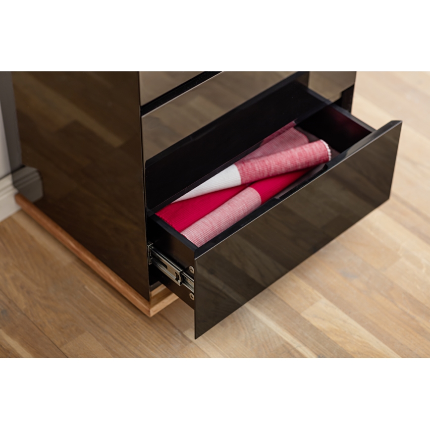 ARVI komód fekete/tölgy