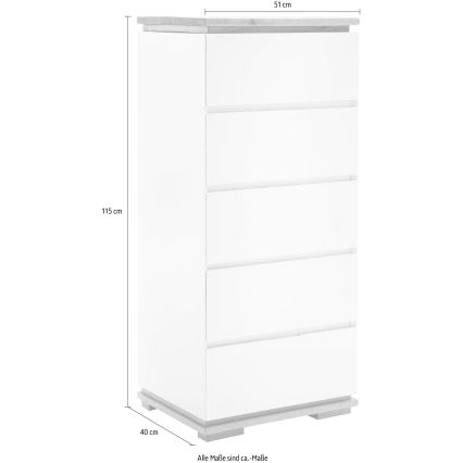 ARVI komód fekete/tölgy