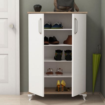 Cipőtároló ASTA 100x72 cm fehér/beige