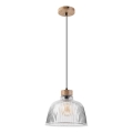 ASTA függőlámpa kábelen 1xE27/60W/230V, átmérő 28 cm, tölgy