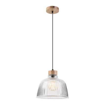 ASTA függőlámpa kábelen 1xE27/60W/230V, átmérő 28 cm, tölgy