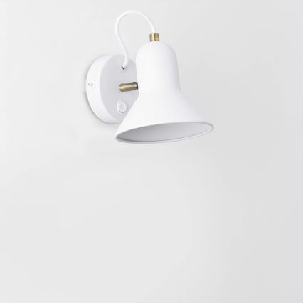 ASTAMA fali spotlámpa 1xE27/40W/230V fehér/sárgaréz