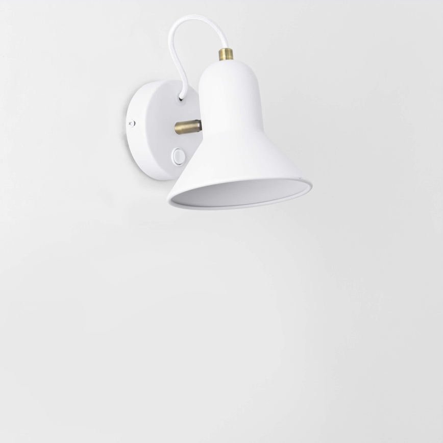 ASTAMA fali spotlámpa 1xE27/40W/230V fehér/sárgaréz