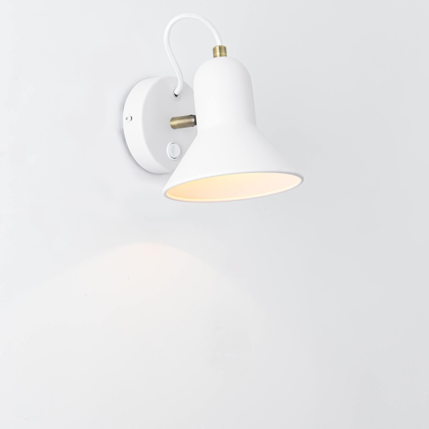 ASTAMA fali spotlámpa 1xE27/40W/230V fehér/sárgaréz