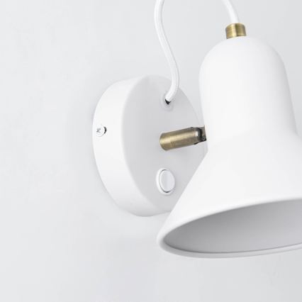 ASTAMA fali spotlámpa 1xE27/40W/230V fehér/sárgaréz