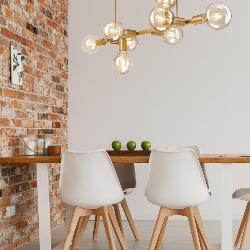 Állólámpa ASTRID 8xE27/60W/230V arany színben