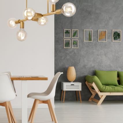 Állólámpa ASTRID 6xE27/60W/230V arany színben