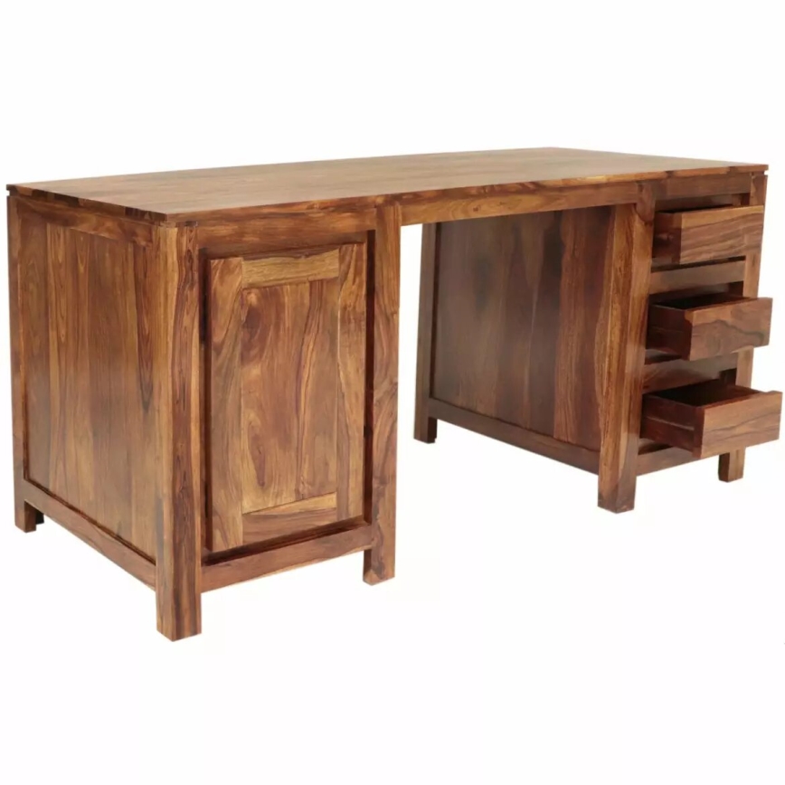 Asztal GANI 160x80 cm tömör fa/rózsafa