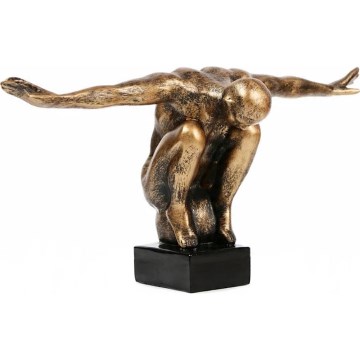 Asztaldísz 25x41x20 cm gyanta/arany patina