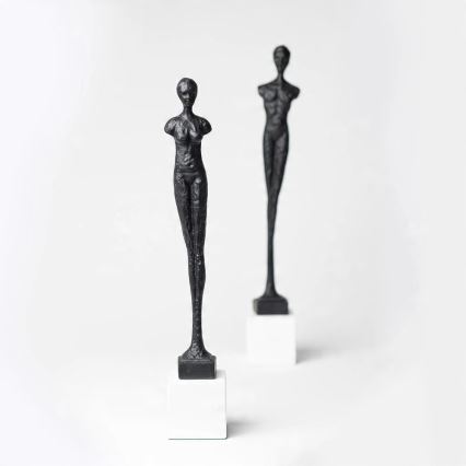 Asztali dekoráció, 43 cm, gyanta/fekete