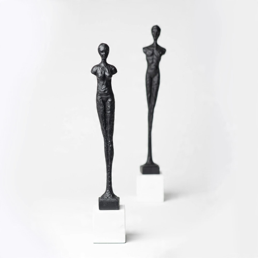 Asztali dekoráció, 43 cm, gyanta/fekete