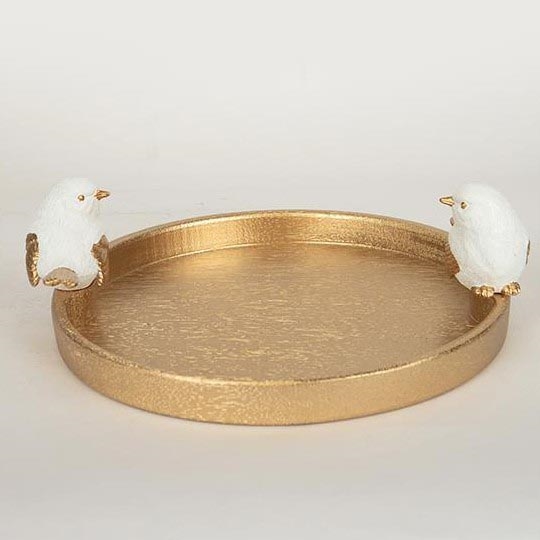 Asztali dekoráció tányér madarakkal 9,5x28x30,9 cm