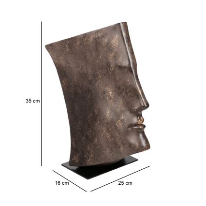 Asztali dísz 29x25x17 cm gyanta/rézszínű