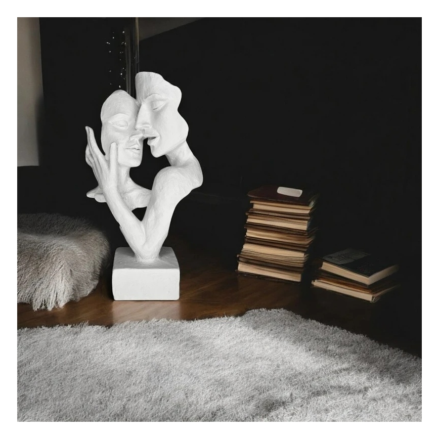 Asztali dísz 29x9x17 cm gyanta/fehér