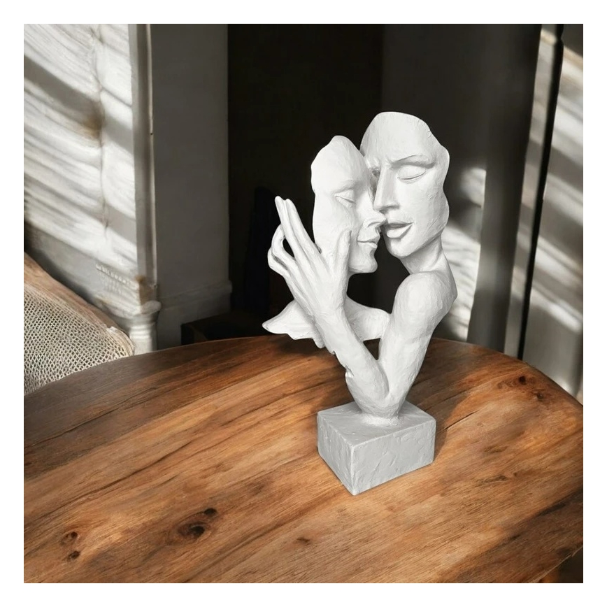 Asztali dísz 29x9x17 cm gyanta/fehér