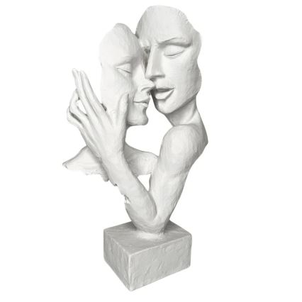 Asztali dísz 29x9x17 cm gyanta/fehér