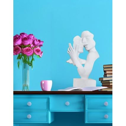 Asztali dísz 29x9x17 cm gyanta/fehér