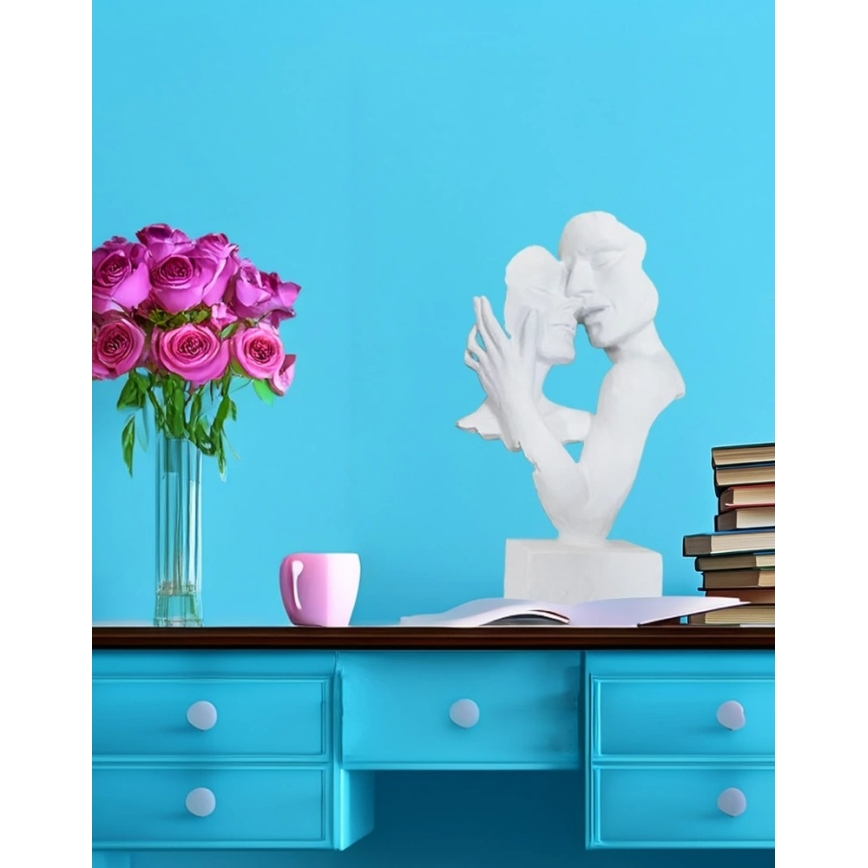 Asztali dísz 29x9x17 cm gyanta/fehér