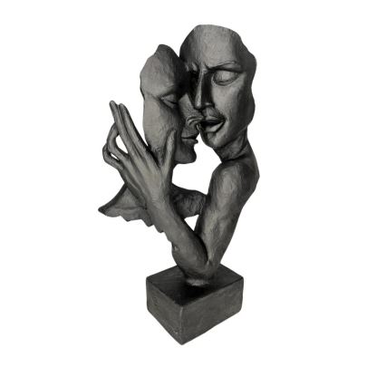 Asztali dísz 29x9x17 cm gyanta/fekete