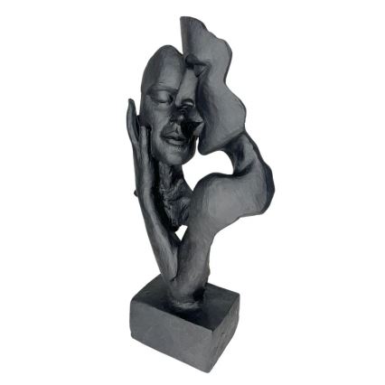 Asztali dísz 29x9x17 cm gyanta/fekete