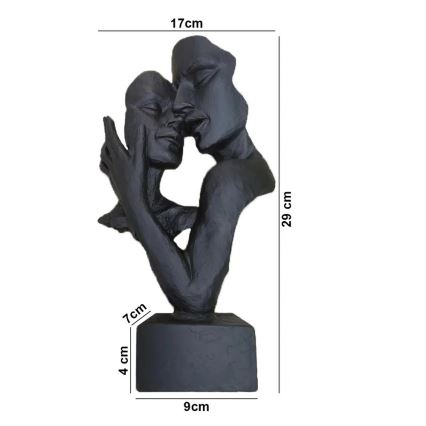 Asztali dísz 29x9x17 cm gyanta/fekete