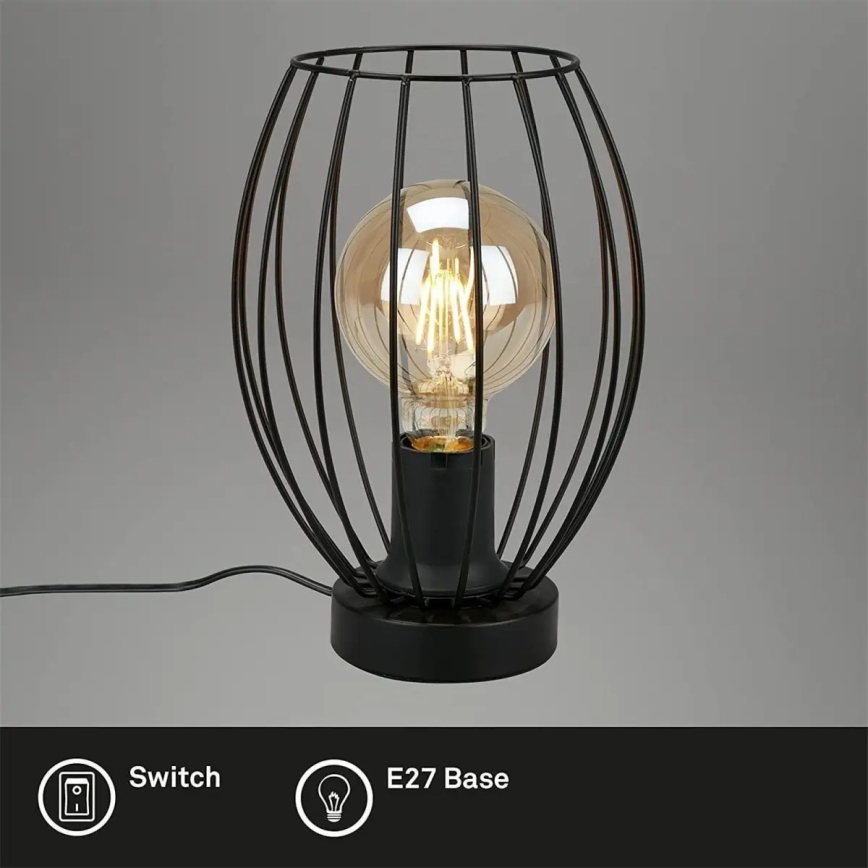Asztali lámpa 1xE27/25W/230V fekete