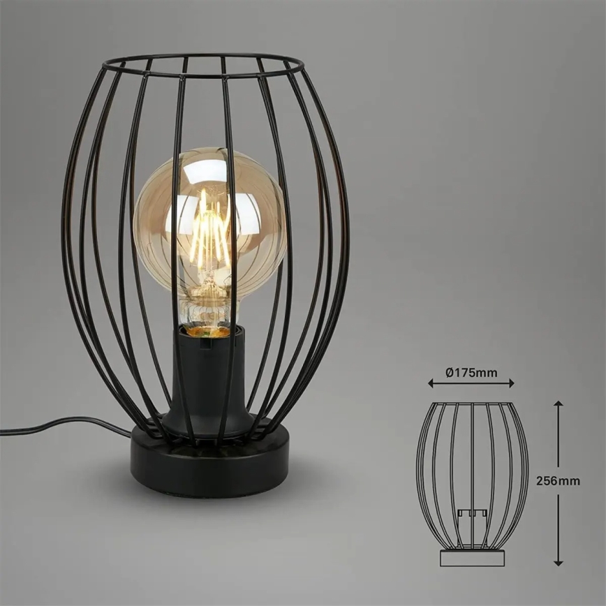 Asztali lámpa 1xE27/25W/230V fekete