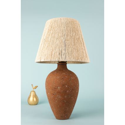Asztali lámpa 1xE27/40W/230V barna/krémes