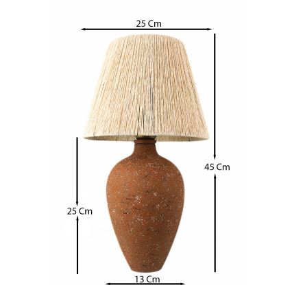 Asztali lámpa 1xE27/40W/230V barna/krémes