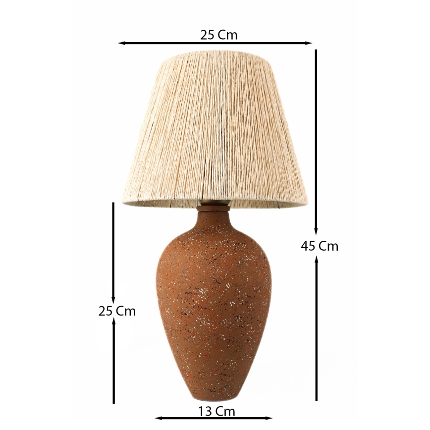 Asztali lámpa 1xE27/40W/230V barna/krémes