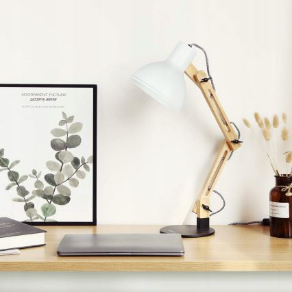 Asztali lámpa 1xE27/40W/230V fehér/fekete