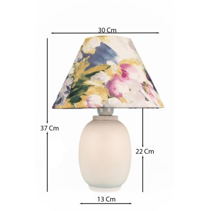 Asztali lámpa 1xE27/40W/230V fehér/színes