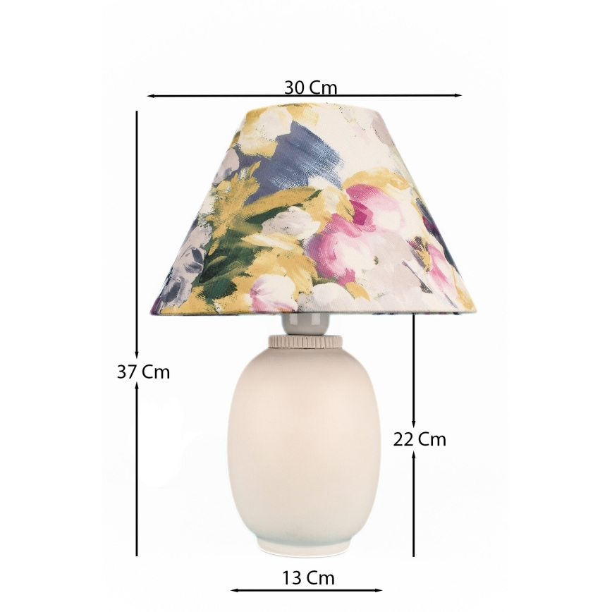 Asztali lámpa 1xE27/40W/230V fehér/színes