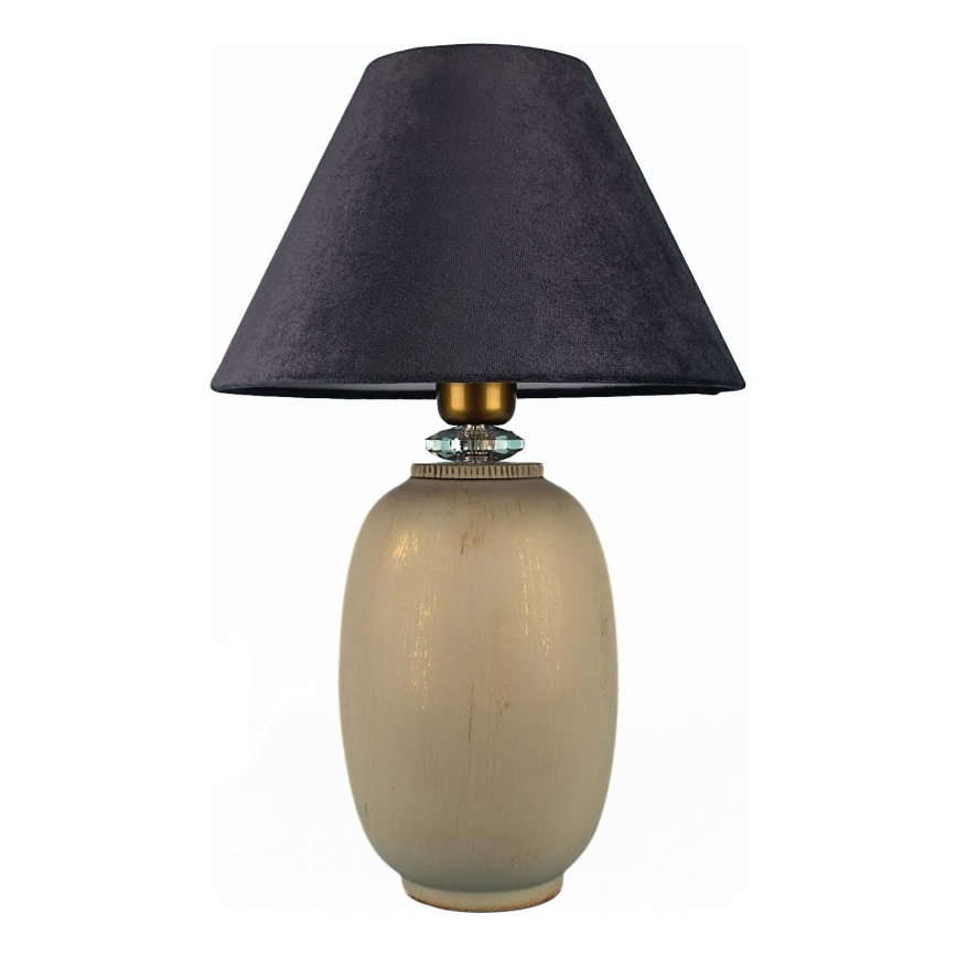 Asztali lámpa 1xE27/40W/230V fekete/bézs