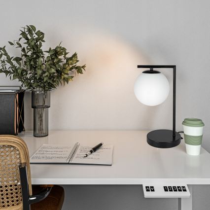 Asztali lámpa 1xE27/40W/230V fekete/fehér