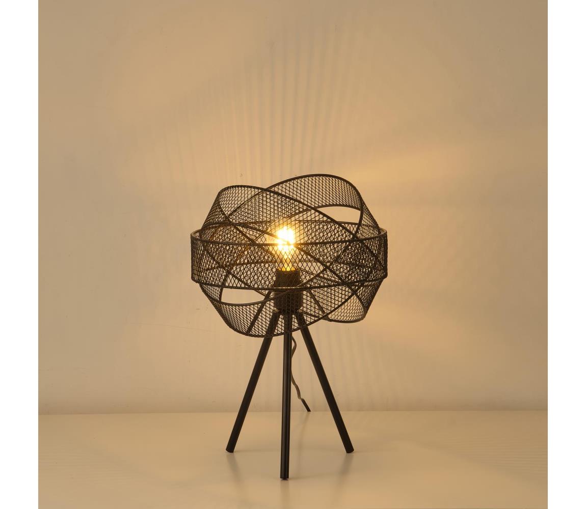 Eurolamp Asztali lámpa 1xE27/40W/230V fekete 144