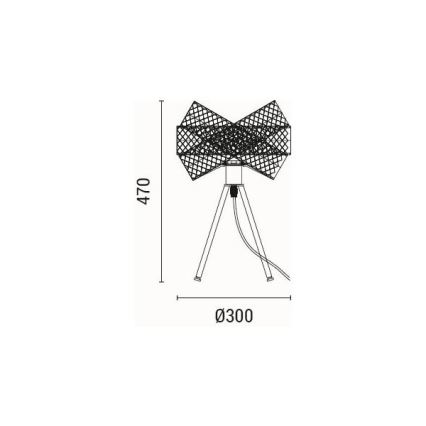 Asztali lámpa 1xE27/40W/230V fekete