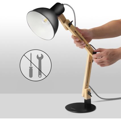 Asztali lámpa 1xE27/40W/230V fekete