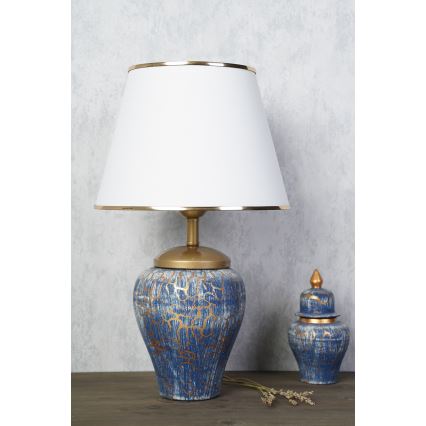 Asztali lámpa 1xE27/40W/230V kék/arany